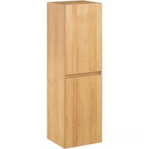 BZR175-N Colonne de Salle de Bain Suspendue Armoire Suspendue Meuble Mural Salle de Bain Armoire de Toilette Meuble Rangement, 2 Portes, Étagères