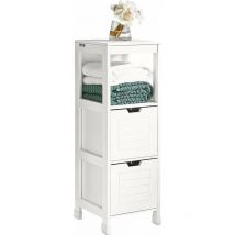 Sobuy - Bathroom Storage Cabinet Unit with 1 Shelf and 2 Drawers FRG127-W