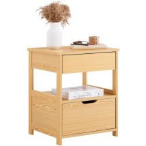 SoBuy FRG258-N Mesa Auxiliar con 2 Cajones L45cm x H55cm x P37cm