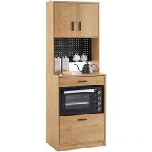 Sobuy - FSB98-N Buffet de Cuisine, Meuble de Rangement, Armoire de Cuisine Multi-rangements, Buffet de Salle à Manger avec 2 Portes, 2 Tiroirs, 1