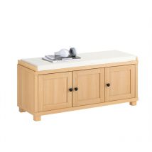 Hallway Storage Bench Bench Cabinet with Seat Cushion,FSR188-N - Sobuy
