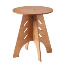 Sobuy - HFBT01-BR Beistelltisch mit Zapfenverbindungen Kaffeetisch rund Couchtisch Telefontisch Nachtschrank Nachttisch Balkontisch Sofatisch Braun