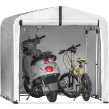 Sobuy - KLS11-L Abri de Jardin Tente de Stockage Multifonctionnel Abri de Vélo Garage pour Vélo Tentes de vélo Extérieur en Couleur d'Argent,