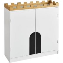 Sobuy - KMB44-W Commode pour Enfants Étagère pour Chambre d'enfant avec Tableau Noir Bibliothèque Étagère à Jouets Armoire de Rangement pour Enfants
