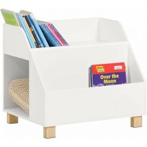 KMB54-W Étagère Enfant, Étagère à Jouets, Étagère à Livres, Étagère de Rangement pour Livres et Jouets, Meuble Enfant, Bibliothèque pour Enfant,