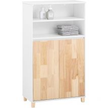 Sobuy - Laundry Cabinet Laundry Chest Bathroom Storage Cabinet,BZR143-WN