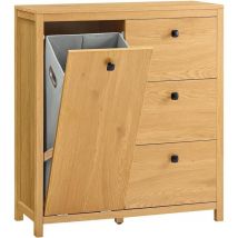Laundry Cabinet Bathroom Storage Cabinet,BZR97-SN - Sobuy
