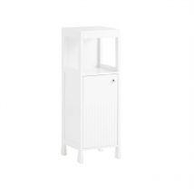 SoBuy Mobiletto da bagno salvaspazio Mobile Cucina Armadio Bagno Bianco 30x30x89cm BZR186-W