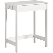 Sobuy - FWT43-W Schreibtisch mit Einer Schublade und 2 Haken Tisch Computertisch Arbeitstisch