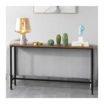 FSB19-N Vintage Konsolentisch Metall Flurtisch Dekotisch Sideboard Beistelltisch Natur/Schwarz bht ca: 120x65x20cm - Sobuy