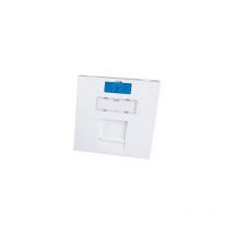 71522 Plastron droit 1 entrée Keystone 45x45mm avec volet et insert de couleur - Socamont