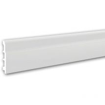 Profhome Decor - Sockelleiste Profhome 653803 Fußleiste Stuckleiste Zierleiste Zeitloses Klassisches Design Weiß 2 M
