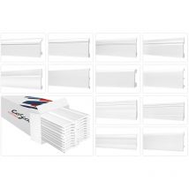 Cosca - Sockelleisten aus hdps - hochdichtes Styropor, leicht & schlagfest Stuckleisten cp: 10 Meter / 5 Leisten, CP22 - 22 x 100 mm