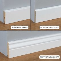 Proviston - Sockelleisten Ecktürme 4er Set 22 x 98 mm MDF-Kern foliert Grau zum Kleben, Schrauben & Nageln Universalholzecken Innen Außen by