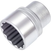 Hazet – 1100z46 – Inserto chiave a bussola 46 mm, cromato, DIN 3124, per attacco quadro 1" (25 mm) – Acciaio al cromo vanadio