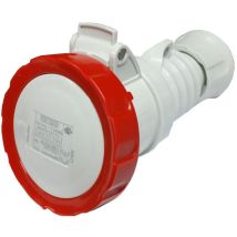 Prise mobile droite IP69 3P+N+E 16A 380-415V 50/60Hz Câblage à vis rouge