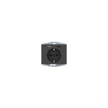 Berker - socket schuko/usb anth mat, laqué - connecteur de protection pour prise 48047006
