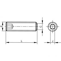 Qualfast - M6X40 Skt Set Screw - Knurled Cup Point (GR-45H) (14.9)- you get 10