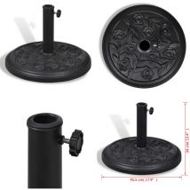 Socle de parasol rond Résine - base de parasol - bases de parasol - Home & Living - Noir