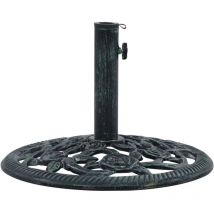 Socle de parasol Vert 9 kg 40 cm Fonte - The Living Store - Vert