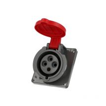 Socle femelle cee triphasé, 4 x 32A, incliné