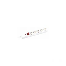GSC - Socle multiple avec protection 5T + Int. (3x1,5mm) 1,5M Blanc