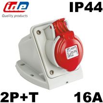 IDE - Socle prise murale 2P+T 16A IP44 code horaire 9 - Tension(V) - Prise 380V à 415V