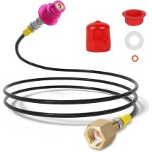 Ymyny - Sod Stream Quick Connect 1,5 m CO2-Druckschlauch-Nachfülladapter für W21.8-14 CO2-Gasflasche, kompatibel mit Soda-Stream Duo, Crystal 3.0,