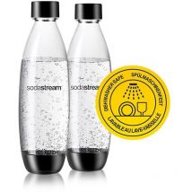 Sodastream - 2 x 1 litre kst DuoPack Fuse bottles, lavable au lave-vaisselle (sans bpa), bouteilles de remplacement pour Barboteur d'eau avec