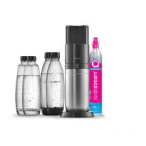 Sodastream - Machine à soda et eau gazeuse Machine duo Noire + 2 carafes + 2 bouteilles Fuse Lave Vaisselle