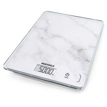 Page Compact 300 Marble, digitale Küchenwaage mit Marmormuster, Gewicht bis zu 5 kg, Haushaltswaage mit patentierter Sensor-Touch-Funktion,