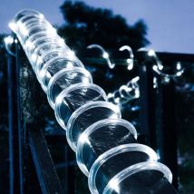 12 M Solar-lichterkette, 100 Wasserdichte Leds, Seil-lichterkette Für Den Außenbereich, Lichterkette Für Weihnachten, Garten, Hof, Weg, Zaun, Baum, 