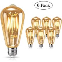 Soekavia - Ampoule Vintage Edison, Ampoule Led Edison E27 4w Lumière Chaude Vintage Antique Ampoule Rétro Pour Nostalgie Et Éclairage Rétro Dans La 