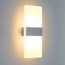 Soekavia - Applique Murale Intérieure 6W led Moderne Applique Murale Aluminium Acrylique Éclairage Lumière pour Chambre Chevet Couloir Salon Bureau