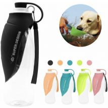 Bouteille d'eau pour chien Voyage en silicone Portable Bouteille d'eau pour chien Voyage (Noir)