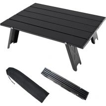 Klappbarer Campingtisch, leichter tragbarer Mini-Klapptisch aus Aluminium mit Tragetasche, kleiner praktischer aufrollbarer Beistelltisch für