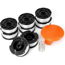 Soekavia - Ersatzspule für Fadentrimmer, 9,1 m, 0,065 Zoll, Ersatzfadenspule für Fadentrimmer von Black + Decker (8 Ersatzspulen, 1 Spulenkappe, 1