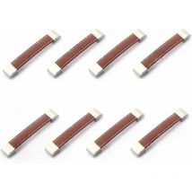 Lot de 8 poignées de tiroir ou d'armoire en métal et cuir-A - RWMaison & Cuisine › Ameublement & Décoration › Décoration d'intérieur › Décorations de