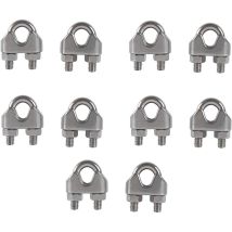 Aiducho M6 Serre-câbles Etrier U Boulon Clip De Câble 304 Acier Inoxydable Selle De Pince De Câble Câble Métallique Clips Pour Etendoir Linge 