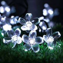 Guirlandes de fleurs solaires d'extérieur étanches 7M 50LED fleur Sakura pêche solaire guirlandes lumineuses pour jardin noël maisons décoration de