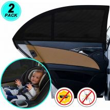 Soekavia - Pare-soleil de voiture pour bébé, 2 pièces, bloque les rayons uv, pare-soleil arrière pour enfant et animal de compagnie, convient à la