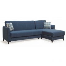 Sofá cama esquinero azul - Furore