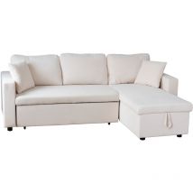 Happy Garden - Sofá rinconera clark 3 plazas pana beige