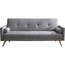 Sofá de estilo escandinavo cama gris de 3 plazas wooden