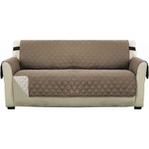 Derrui - Sofa Covers Reversible Quilted Furniture Protector Cover, Sofa Covers for 3 Seater Couch with 2' Elastic Strap, Couch Cover 3 Seater Machine