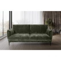 Sofa Designersofa MADISON 3-Sitzer in Stoff Dress Me Grün
