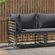 Youthup - Furniture Limited - Canapé d'angle de jardin avec coussin gris