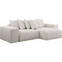 Palozi Sofa - Sofá esquinero de pana 'Rivoli' - 312 x 176 x 49 cm - Beige