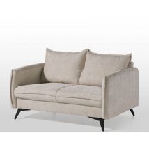 Massivmoebel24 Sofa 2-Sitzer Chenille 138x100x86 cm – Melange-Optik – Wellenfederung – modernes Design