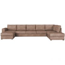 Arredamento1 - Sofá rinconero Comfivo 191, Coral 45, Función de descanso, Almacenaje, 370x186x85cm, 0